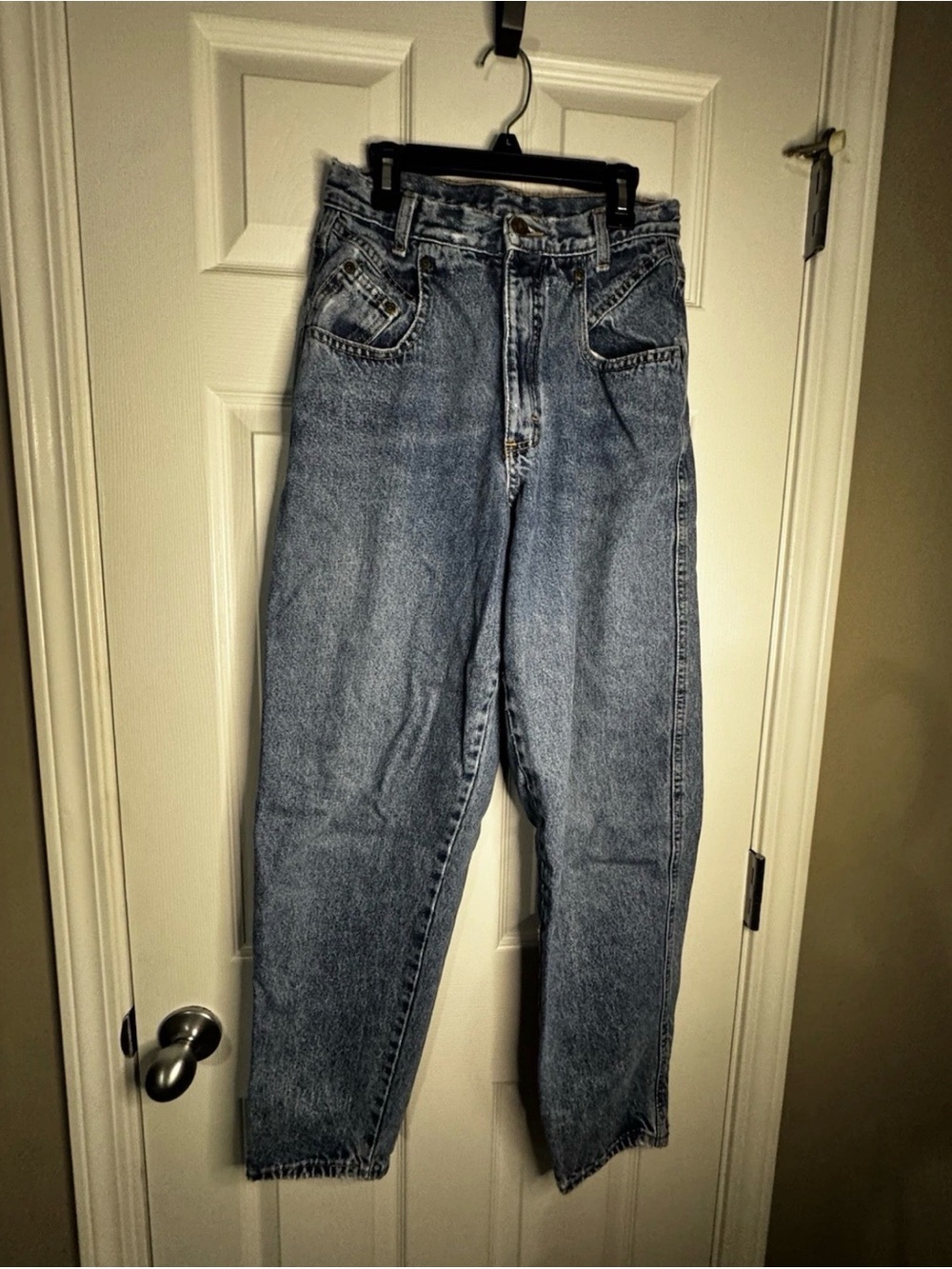EUC VINTAGE ZENA JEANS Size 8 BLUE HIGH RISE TAPERED MOM PANTS 80-90s - Picture 2 of 9
